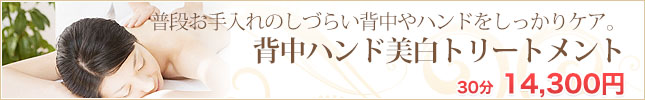 背中ハンド美白トリートメント